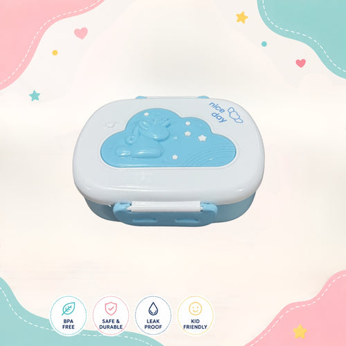 This is the front side of cloud kids lunch box 