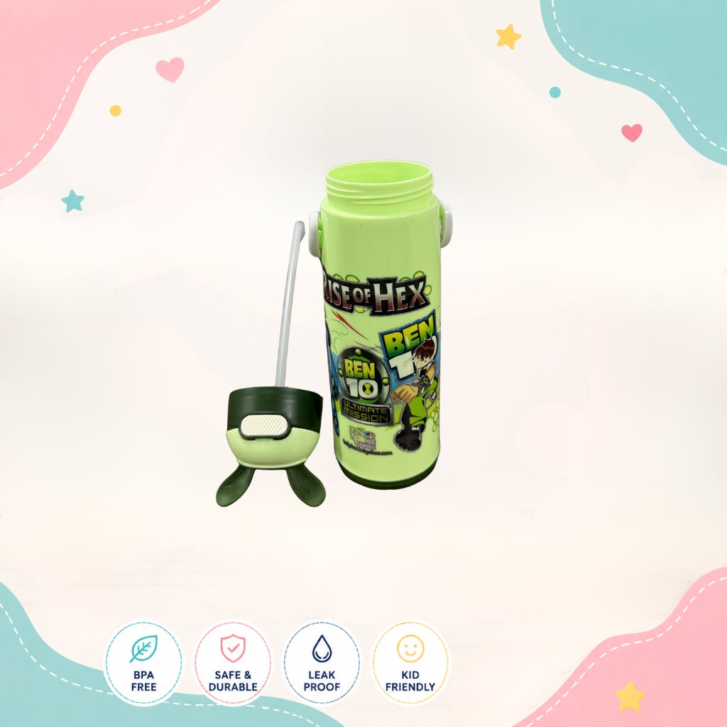 Opened Water Bottle of BPA-free Ben 10 school water bottle