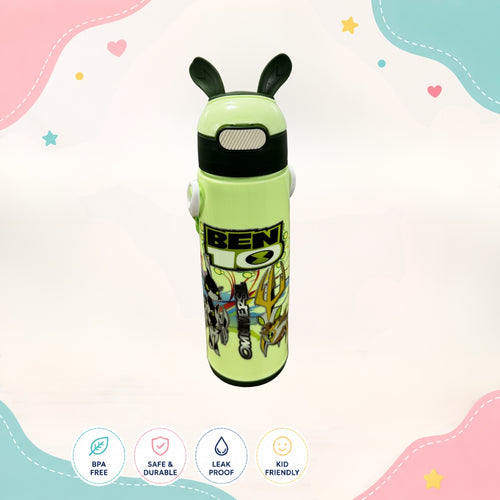 Front view of Ben 10 kids water bottle by LunchNSip