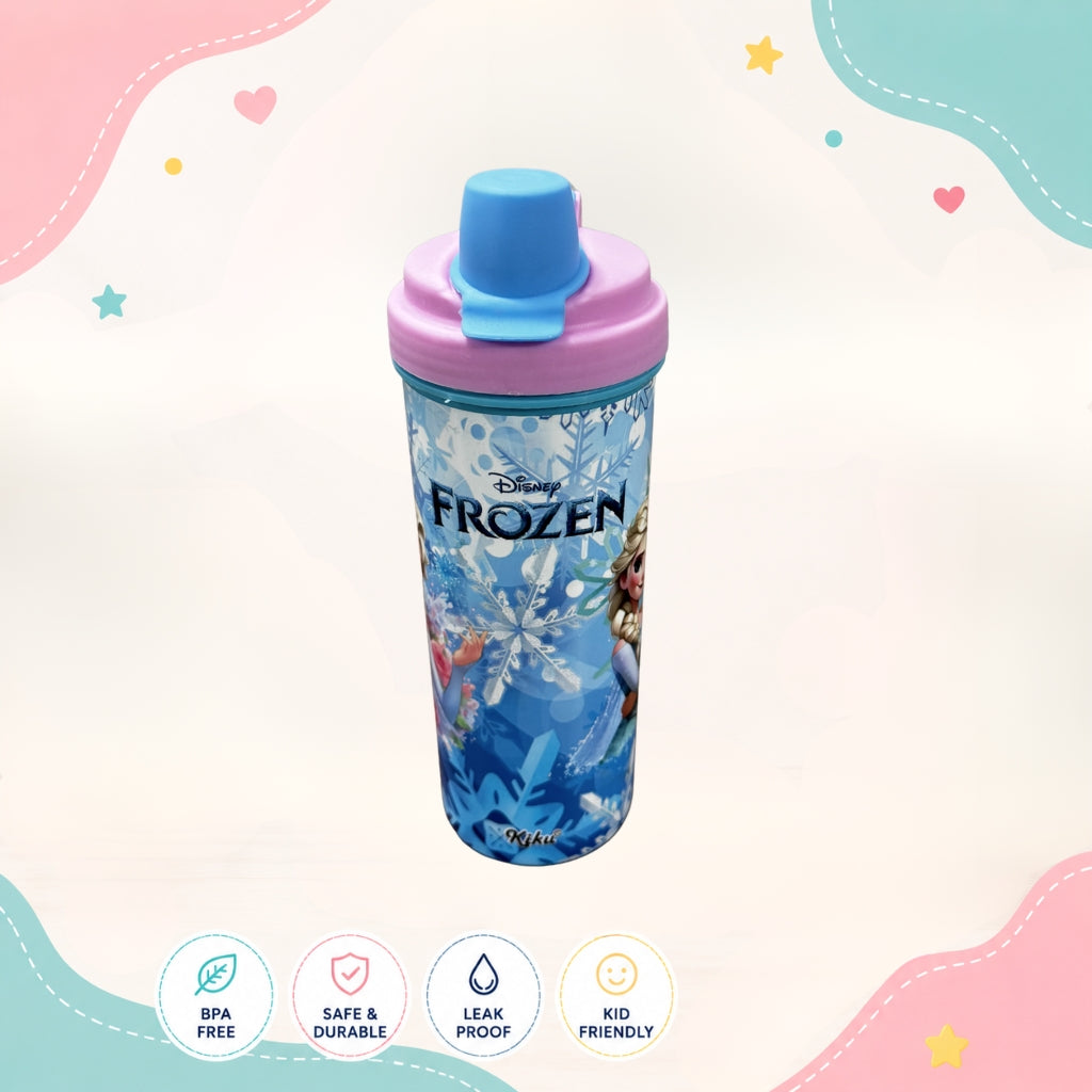 Front view of Frozen Princess Kids Water Bottle by LunchNSip