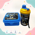 Gotham Hero kids lunch box and water bottle set front view food grade plastic school combo set for children