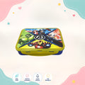Hero Squad kids lunch box front view 3 compartment food grade plastic superhero school tiffin box for boys