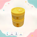 Front view of Sally Cute Double Decker Steel Insulated Lunch Box by LunchNSip