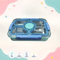 Front view of Smile Premium Steel 3 Compartment Insulated Lunch Box by LunchNSip