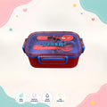 Spider Man kids lunch box front view 3 compartment food grade plastic school tiffin box for children with superhero design