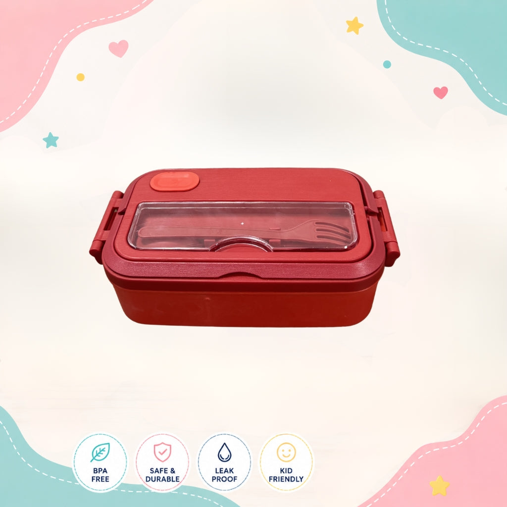Tavro kids dual compartment lunch box front view 75 25 division food grade plastic tiffin box for school kids BPA free lunch container