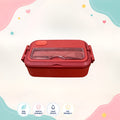 Tavro kids dual compartment lunch box front view 75 25 division food grade plastic tiffin box for school kids BPA free lunch container