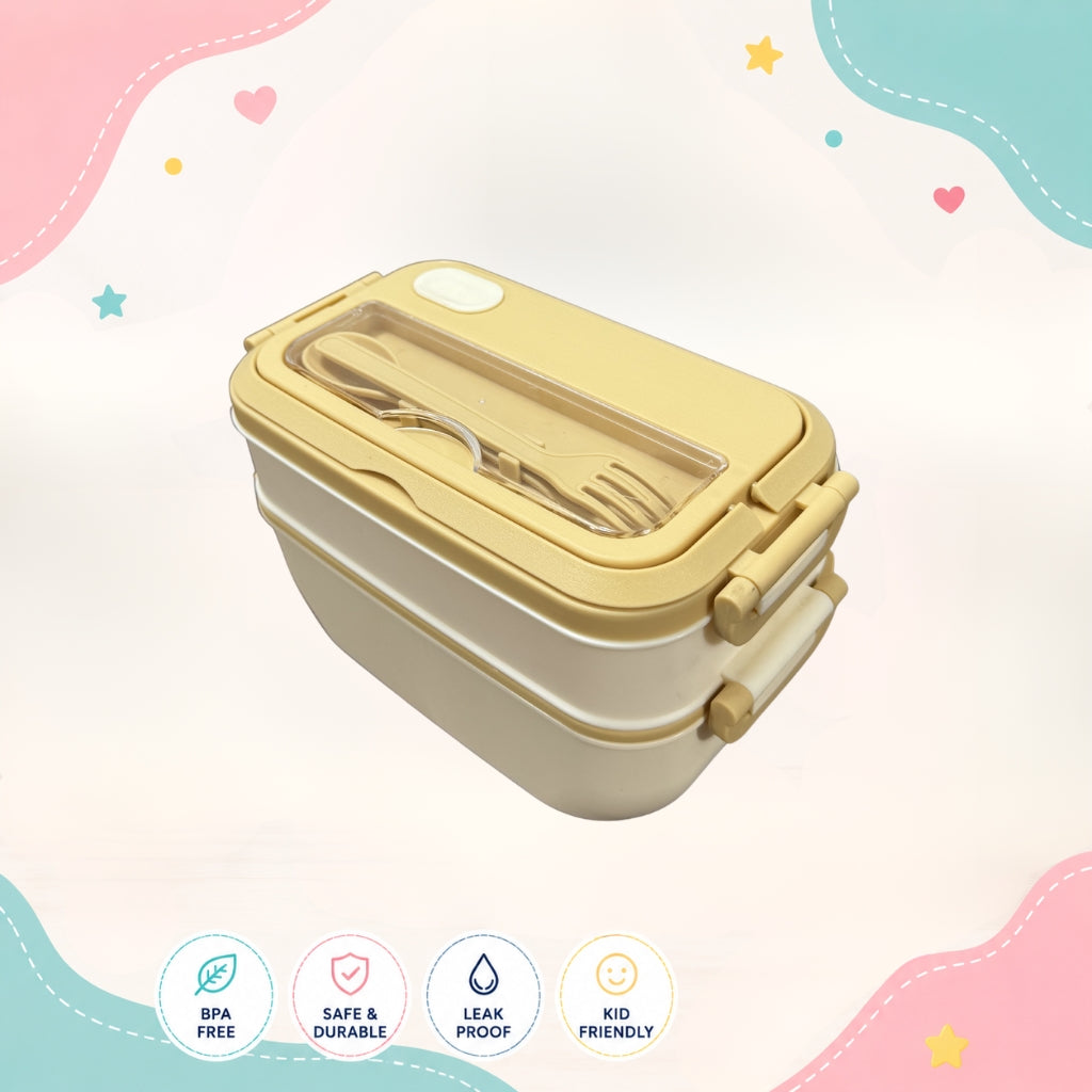 Tavro 1500ML kids lunch box side view showing durable food grade plastic design and compact school friendly structure