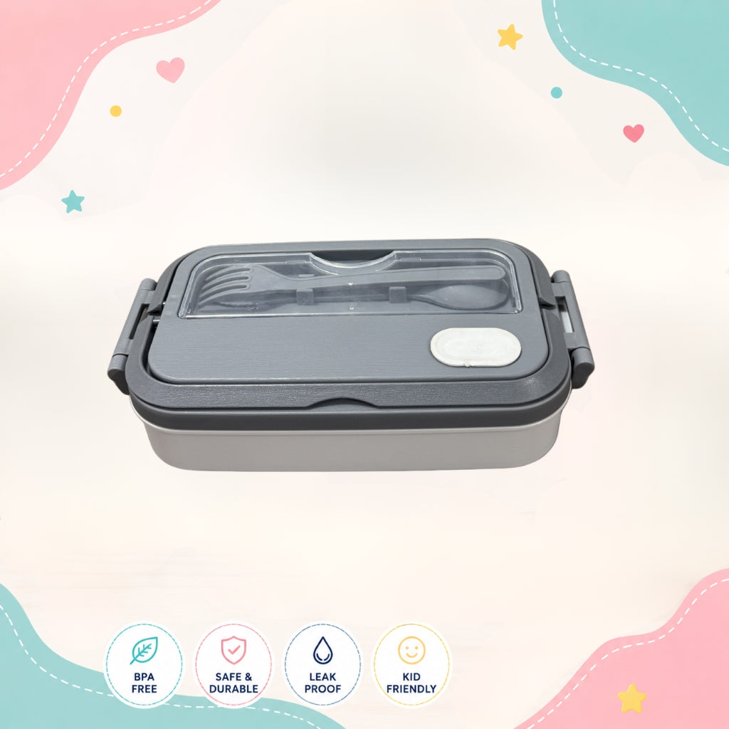 Tavro Kids Premium Lunch Box front view single compartment food grade plastic tiffin box for school kids BPA free durable lunch container